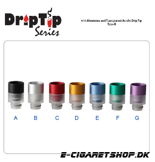 Drip Tip - Acrylic - 510 Aluminum and Transparent