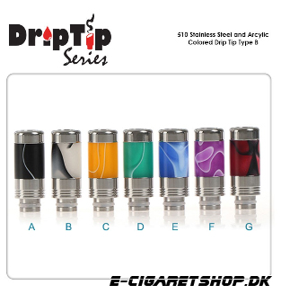 Drip Tip - Acrylic - 510 Stainless Steel and Acryl