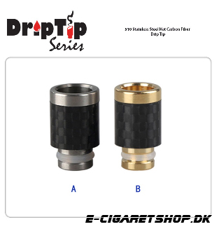 Drip Tip - Carbon Fiber - 510 Stainless Steel Hat