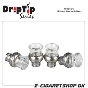 Drip Tip - Glass - Wide Bore Stainless Steel and G