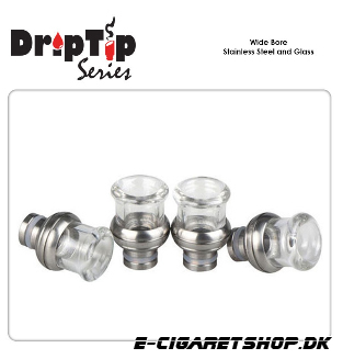 Drip Tip - Glass - Wide Bore Stainless Steel and G