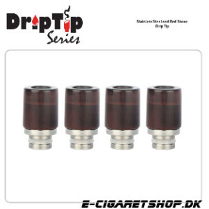 Drip Tip - Stone - Stainless Steel and Red Stone D